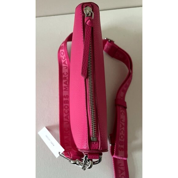 New Marc Jacobs Drifter Swing Pack Crossbody Leather Bag Hot Pink - Picture 3 of 7